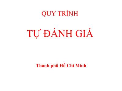 Quy trình tự đánh giá