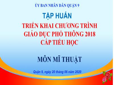 Tập huấn Triển khai chương trình giáo dục phổ thông 2018 cấp Tiểu học môn Mĩ thuật