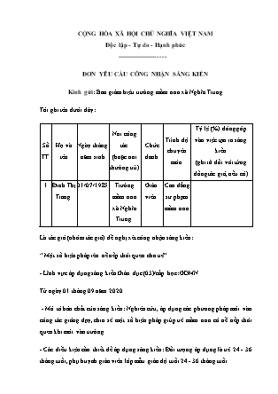 Sáng kiến kinh nghiệm Một số biện pháp rèn nề nếp thói quen cho trẻ 24-36 tháng tuổi