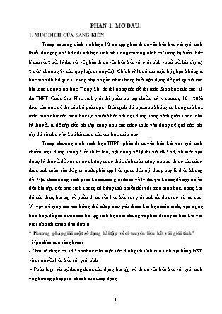 Sáng kiến kinh nghiệm Phương pháp giải một số dạng bài tập về di truyền liên kết với giới tính